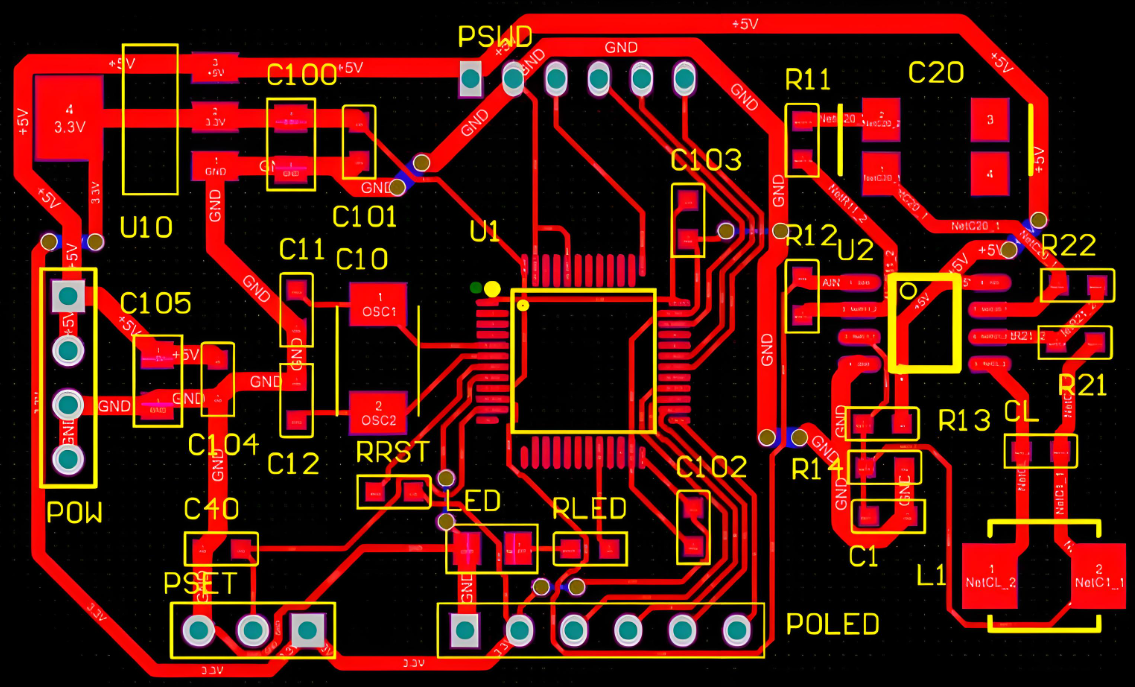 适合初学者的通孔 PCB 设计软件界面。 适合初学者的通孔 PCB 设计软件界面。
