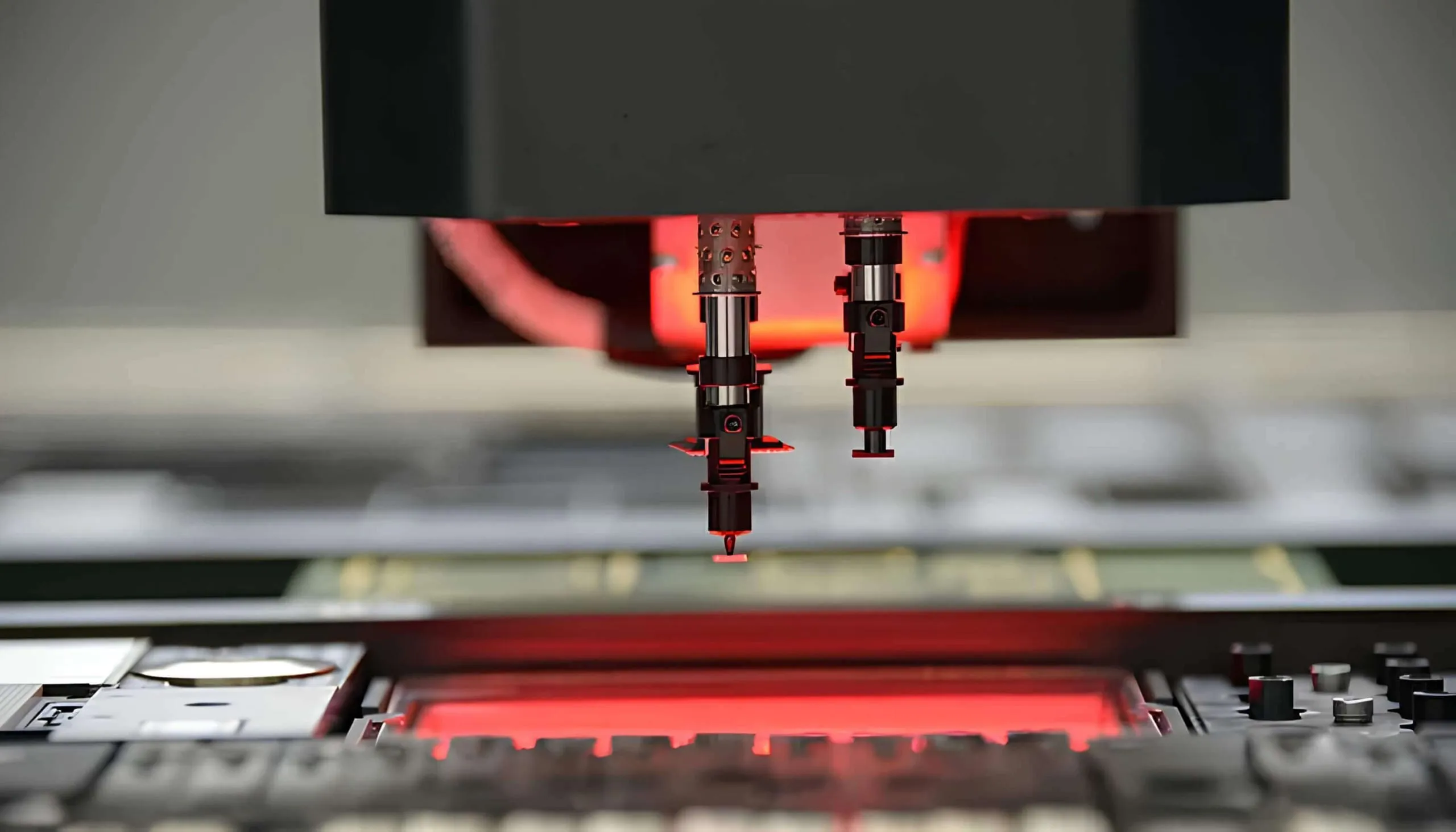 Desktop pick and place prototype machine assembling PCB