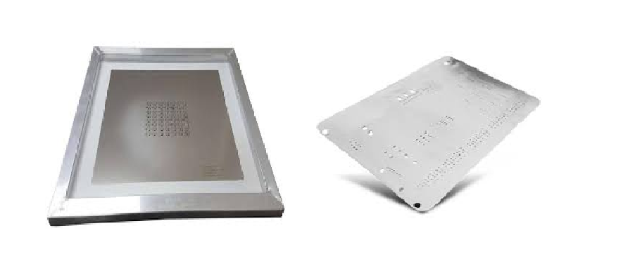 用于 SMT 组装的有框与无框钢网的比较图 用于 SMT 组装的有框与无框钢网的比较图