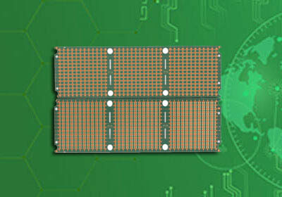 用于显微切片分析的抛光PCB横截面样品。