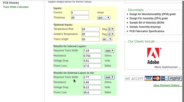 走线宽度计算器 走线宽度计算器