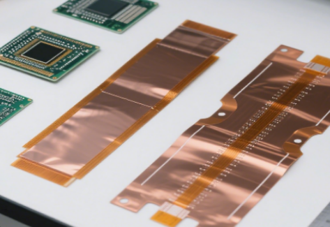 用于电子阅读器设计的柔性 PCB 材料，包括聚酰亚胺和铜箔