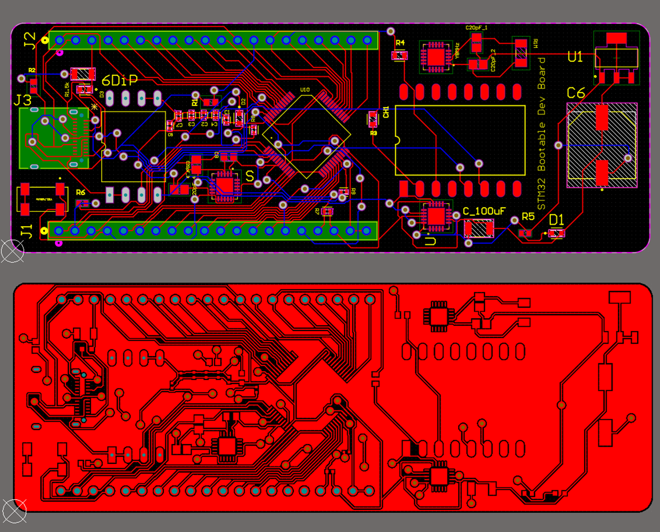 Altium Designer界面显示物联网PCB多层设计
