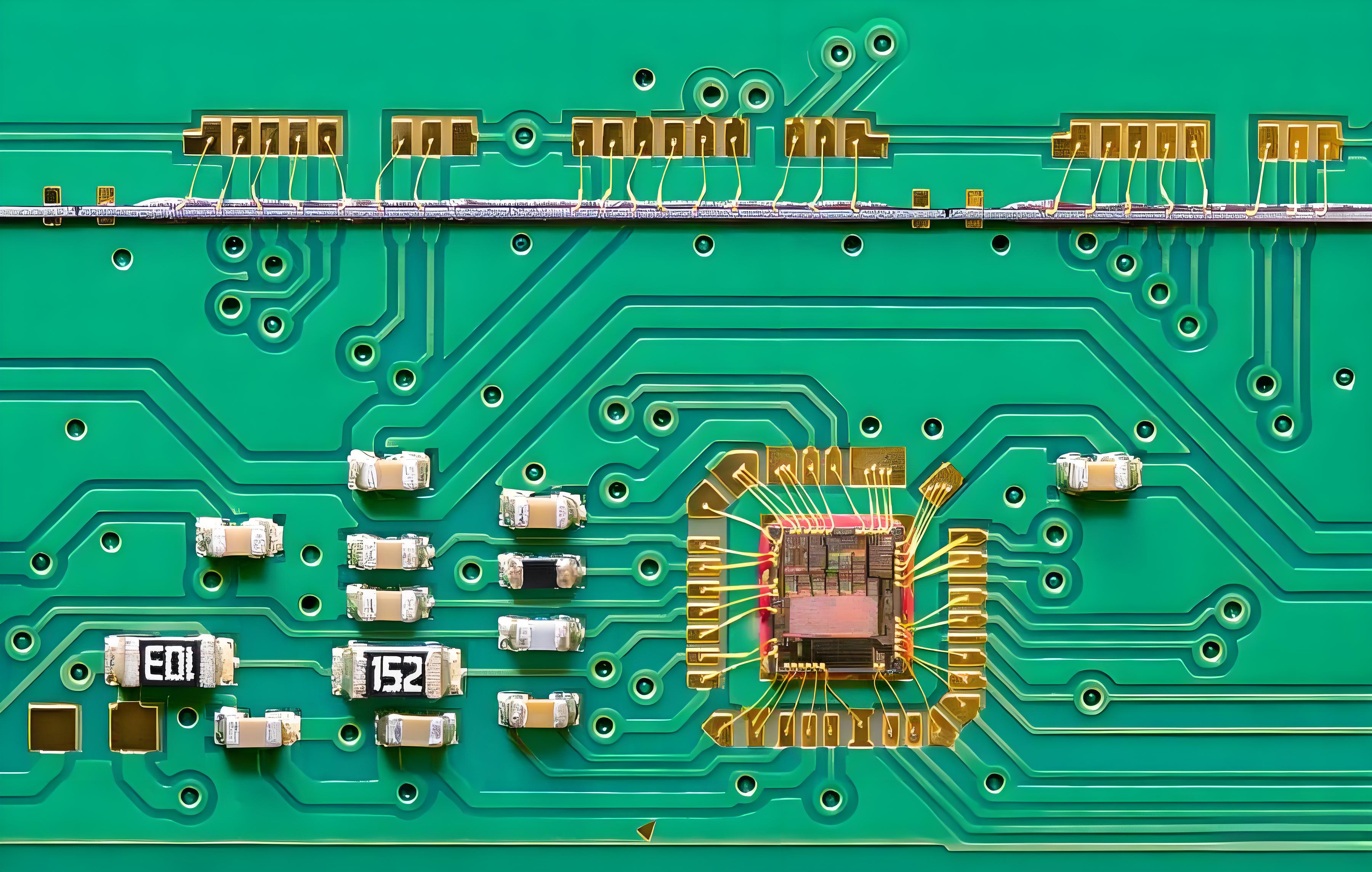 带有去耦电容器的PCB布局，可最大限度地减少IC附近的噪声。