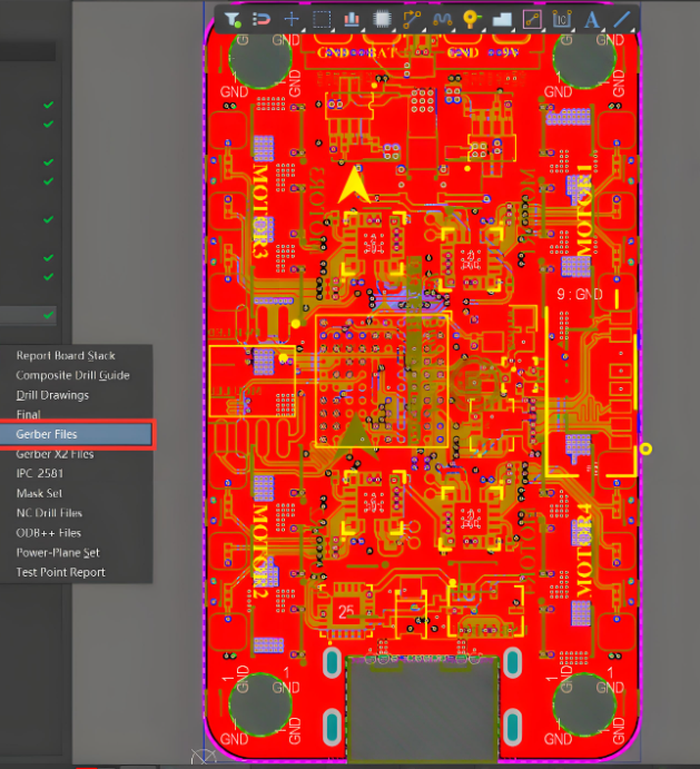 预览为定制 PCB 在线生成的 Gerber 文件。 预览为定制 PCB 在线生成的 Gerber 文件。