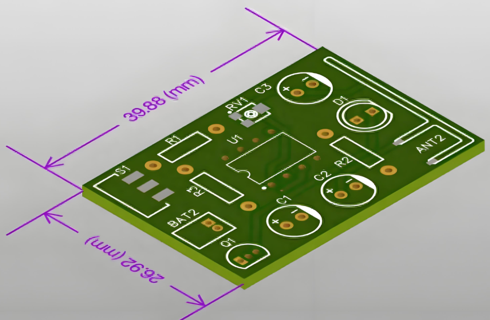 成品定制尺寸的 PCB,展示独特的尺寸 成品定制尺寸的 PCB,展示独特的尺寸