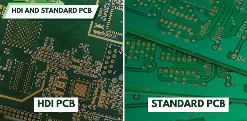 传统 PCB 与 HDI PCB 的堆叠过孔减少层数的比较